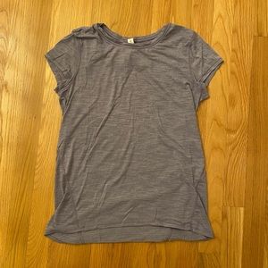 Lululemon Grey Classic Fit High-Neck Short Sleeve Shirt